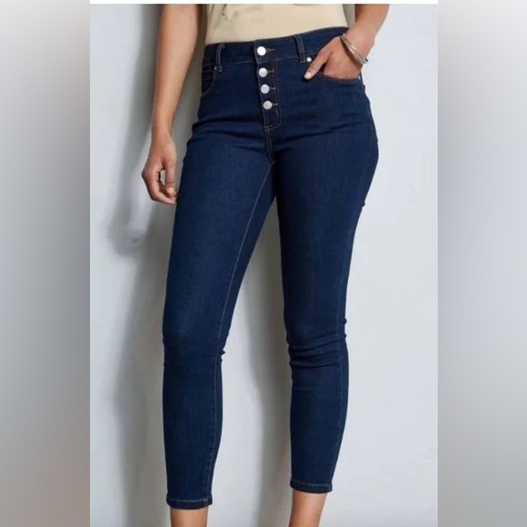 Tahari Denim - Tahari  button fly jeans Amelia skinny size 4